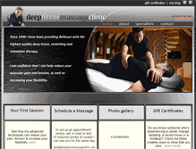 Tablet Screenshot of deeptissuemassageclinic.com